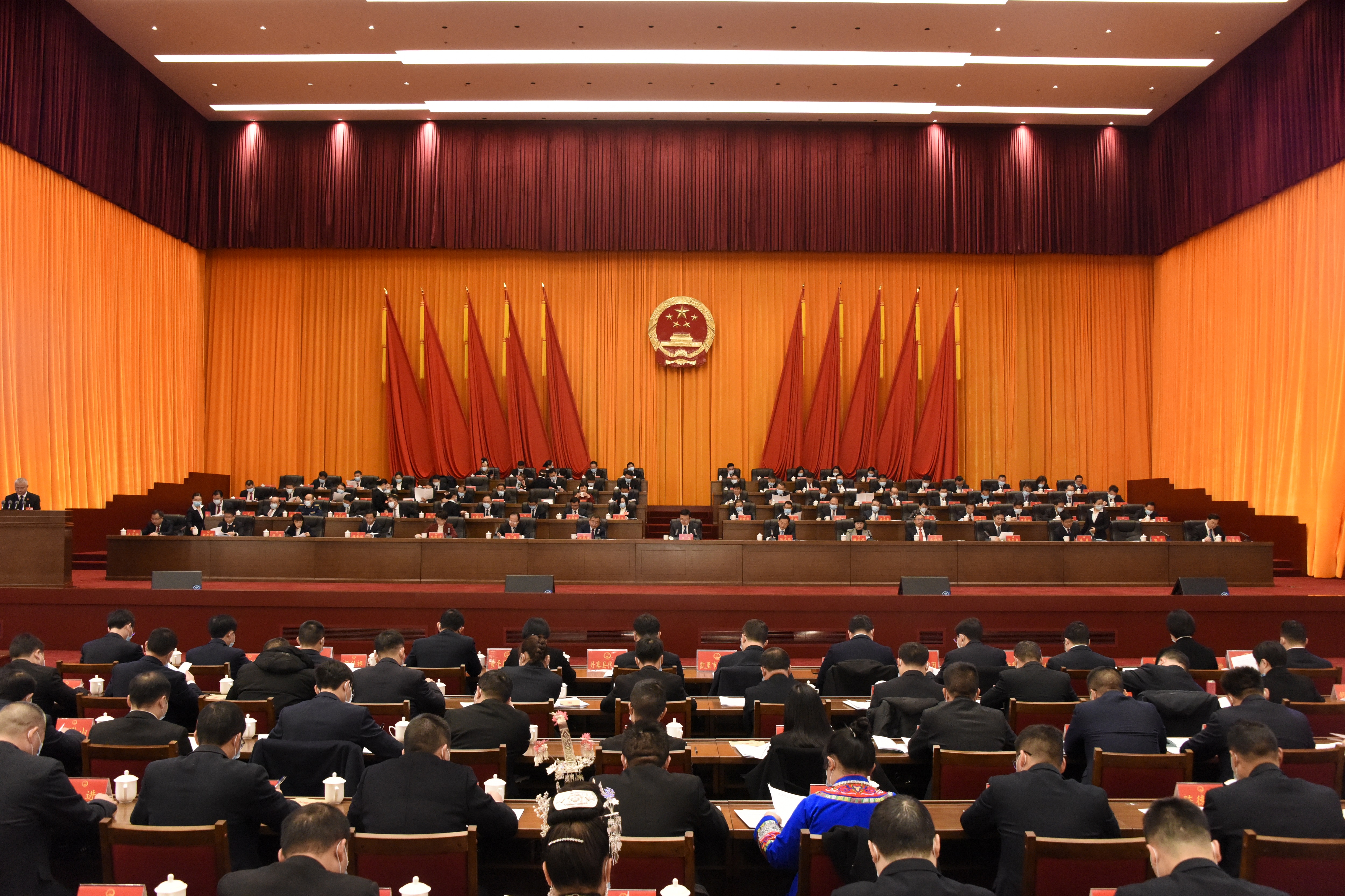 州十五届人大一次会议举行第二次全体会议